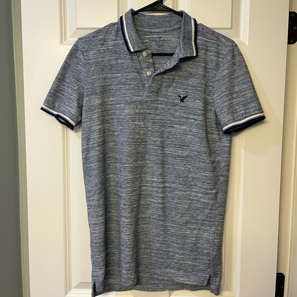 Blue American Eagle polo